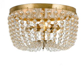 Rylee Three Light Flush Mount in Antique Gold (60|600-GA)