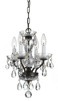 Traditional Crystal Four Light Mini Chandelier in English Bronze (60|5534-EB-CL-MWP)