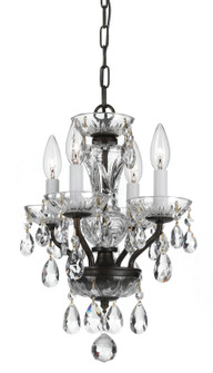 Traditional Crystal Four Light Mini Chandelier in English Bronze (60|5534-EB-CL-I)