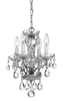 Traditional Crystal Four Light Mini Chandelier in Polished Chrome (60|5534-CH-CL-MWP)