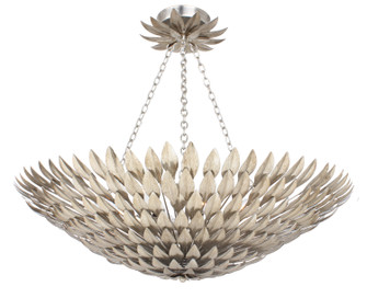 Broche Eight Light Semi Flush Mount in Antique Silver (60|519-SA_CEILING)