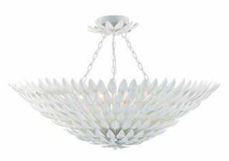 Broche Eight Light Semi Flush Mount in Matte White (60|519-MT_CEILING)