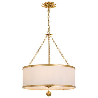 Broche Six Light Chandelier in Antique Gold (60|518-GA)