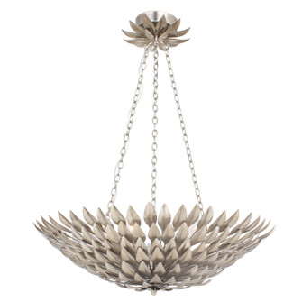 Broche Six Light Chandelier in Antique Silver (60|517-SA)