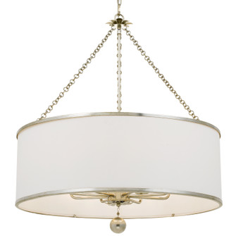 Broche Eight Light Chandelier in Antique Silver (60|515-SA)