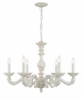 Paris Market Six Light Chandelier in Antique White (60|5126-AW)