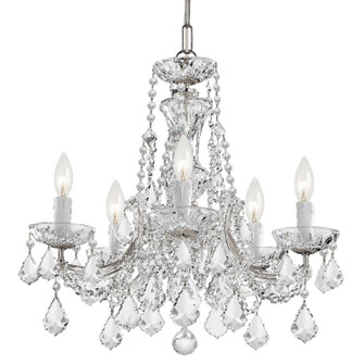 Maria Theresa Five Light Mini Chandelier in Polished Chrome (60|4476-CH-CL-S)