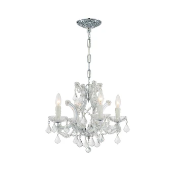 Maria Theresa Four Light Mini Chandelier in Polished Chrome (60|4474-CH-CL-MWP)