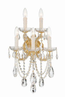 Maria Theresa Five Light Wall Sconce in Gold (60|4425-GD-CL-S)
