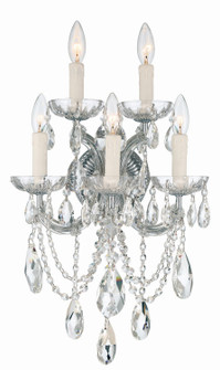Maria Theresa Five Light Wall Sconce in Polished Chrome (60|4425-CH-CL-SAQ)