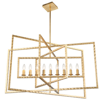Capri Nine Light Chandelier in Antique Gold (60|337-GA)