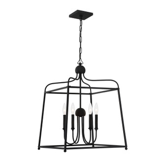 Sylvan Four Light Chandelier in Black Forged (60|2244-BF_NOSHADE)