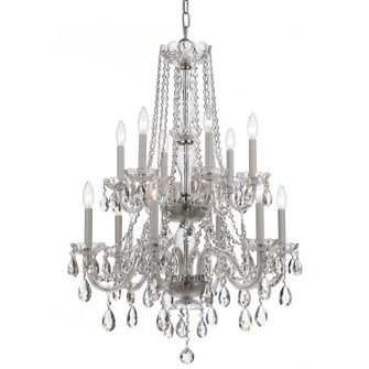 Traditional Crystal 12 Light Chandelier in Polished Chrome (60|1137-CH-CL-SAQ)