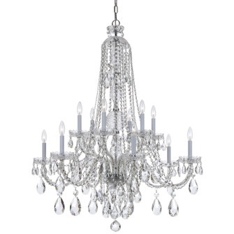 Traditional Crystal 12 Light Chandelier in Polished Chrome (60|1112-CH-CL-SAQ)