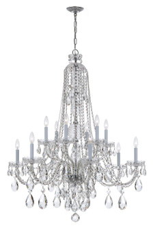 Traditional Crystal 12 Light Chandelier in Polished Chrome (60|1112-CH-CL-MWP)