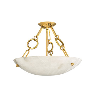 Yadira Four Light Semi Flush Mount in Vintage Brass (68|420-04-VB)