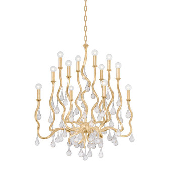 Aveline 12 Light Chandelier in Gold Leaf (68|414-34-GL)