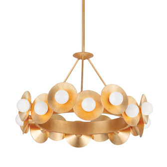 Emerald LED Chandelier in Vintage Gold Leaf (68|333-32-VGL)