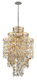 Ambrosia 11 Light Chandelier in Gold Silver Leaf & Stainless (68|215-711)