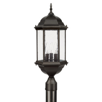 Main Street Three Light Outdoor Post Lantern in Old Bronze (65|9837OB)