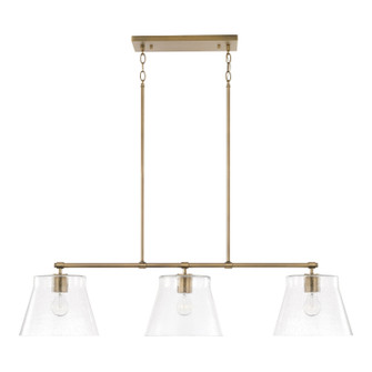Baker Three Light Island Pendant in Aged Brass (65|846931AD)