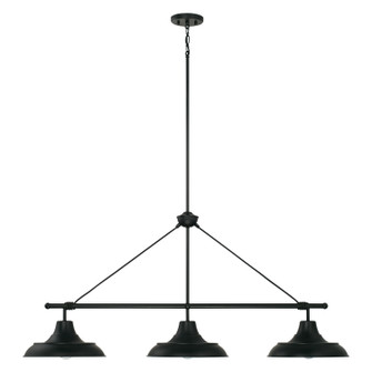 Jones Three Light Island Pendant in Matte Black (65|842131MB)