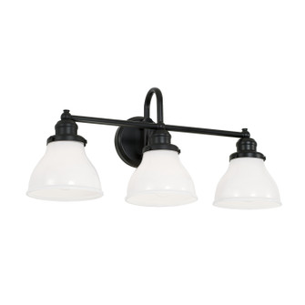 Baxter Three Light Vanity in Matte Black (65|8303MB-128)