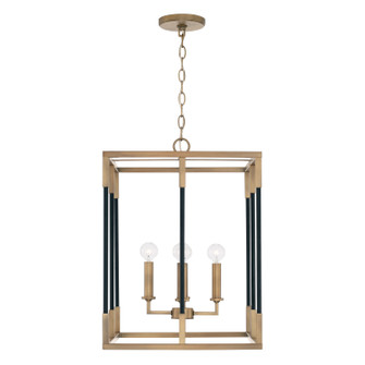 Bleeker Four Light Foyer in Aged Brass and Black (65|544742AB)