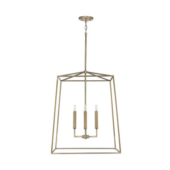 Thea Four Light Foyer Pendant in Aged Brass (65|537643AD)