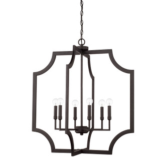 Lesley Six Light Foyer in Black Iron (65|526161BI)