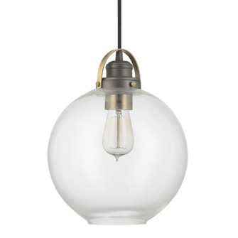 Dean One Light Pendant in Graphite and Aged Brass (65|4641GA-136)