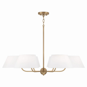Welsley Six Light Chandelier in Aged Brass (65|450461AD)