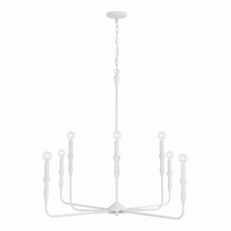 Paloma Eight Light Chandelier in Textured White (65|450381XW)