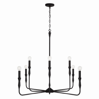 Paloma Eight Light Chandelier in Textured Black (65|450381XK)