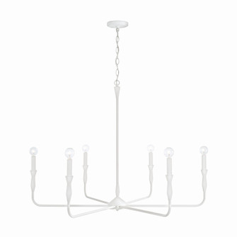 Paloma Six Light Chandelier in Textured White (65|450362XW)