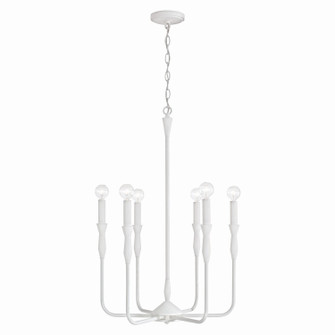 Paloma Six Light Chandelier in Textured White (65|450361XW)