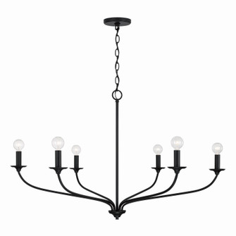 Dolan Six Light Chandelier in Matte Black (65|449961MB)