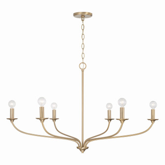 Dolan Six Light Chandelier in Matte Brass (65|449961MA)