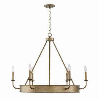 Nole Six Light Chandelier in Mystic Luster (65|449261ML)