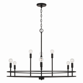 Fuller Nine Light Chandelier in Matte Black (65|448791MB)