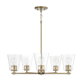 Baker Five Light Chandelier in Aged Brass (65|446951AD-533)