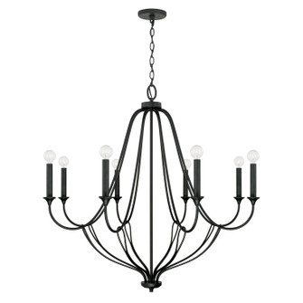 Bentley Eight Light Chandelier in Black Iron (65|441681BI)