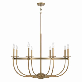 Rylann Eight Light Chandelier in Aged Brass (65|425181AD)