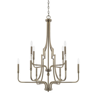 Dawson Ten Light Chandelier in Aged Brass (65|419391AD)