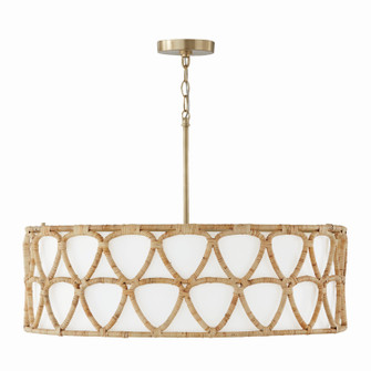 Tulum Four Light Pendant in Matte Brass (65|347242MA)