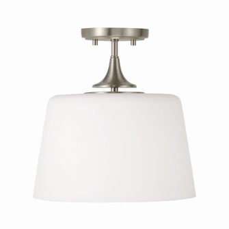 Presley One Light Semi-Flush Mount in Brushed Nickel (65|248911BN)