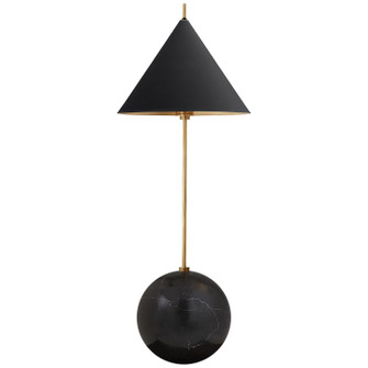 Cleo One Light Desk Lamp in Antique-Burnished Brass (268|KW 3118AB/BLK)