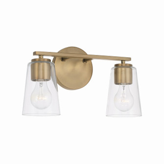 Portman Two Light Vanity in Aged Brass (65|148621AD-537)