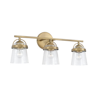 Madison Three Light Vanity in Aged Brass (65|147031AD-534)