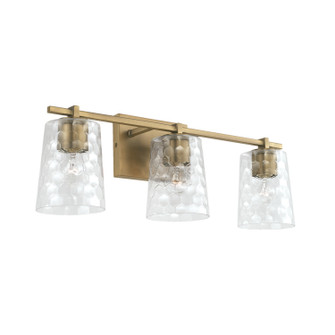 Burke Three Light Vanity in Aged Brass (65|143531AD-517)